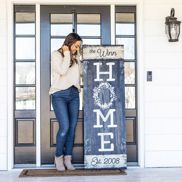 Personalized Family Name Home Premium Panoramic Canvas