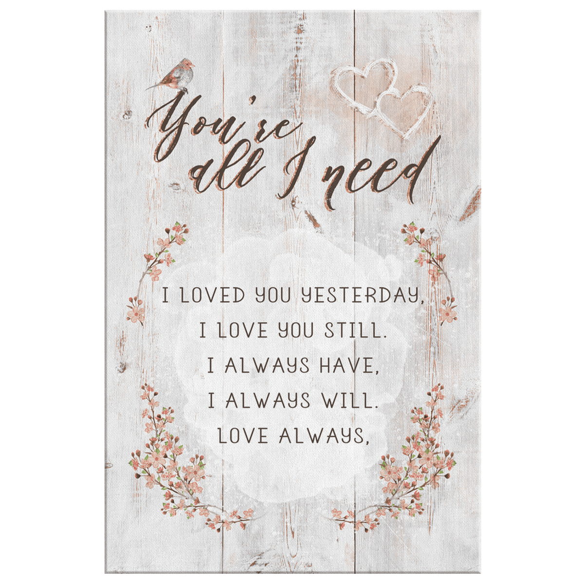 Personalized Youre All I Need Premium Canvas