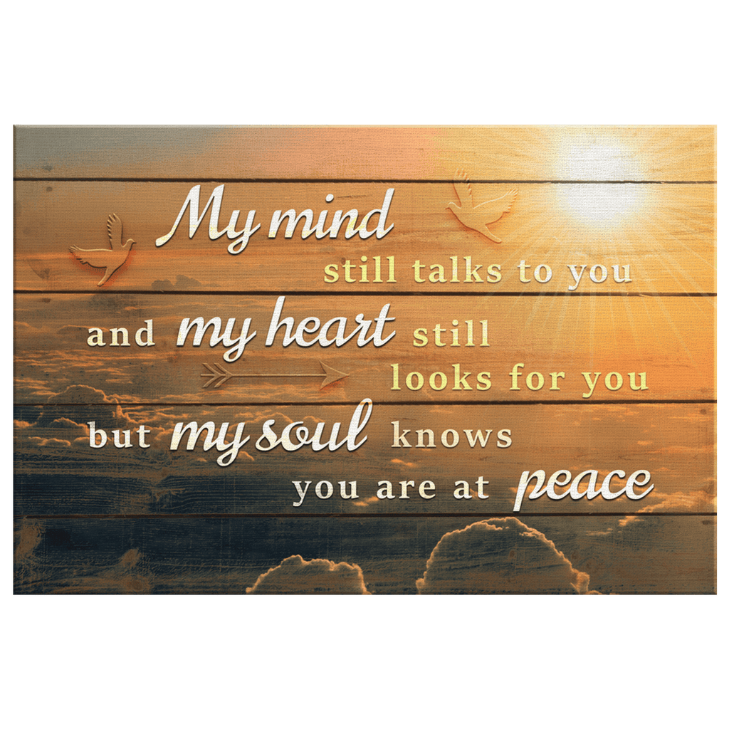 Personalized My Soul Knows You Are At Peace Memorial Premium Canvas