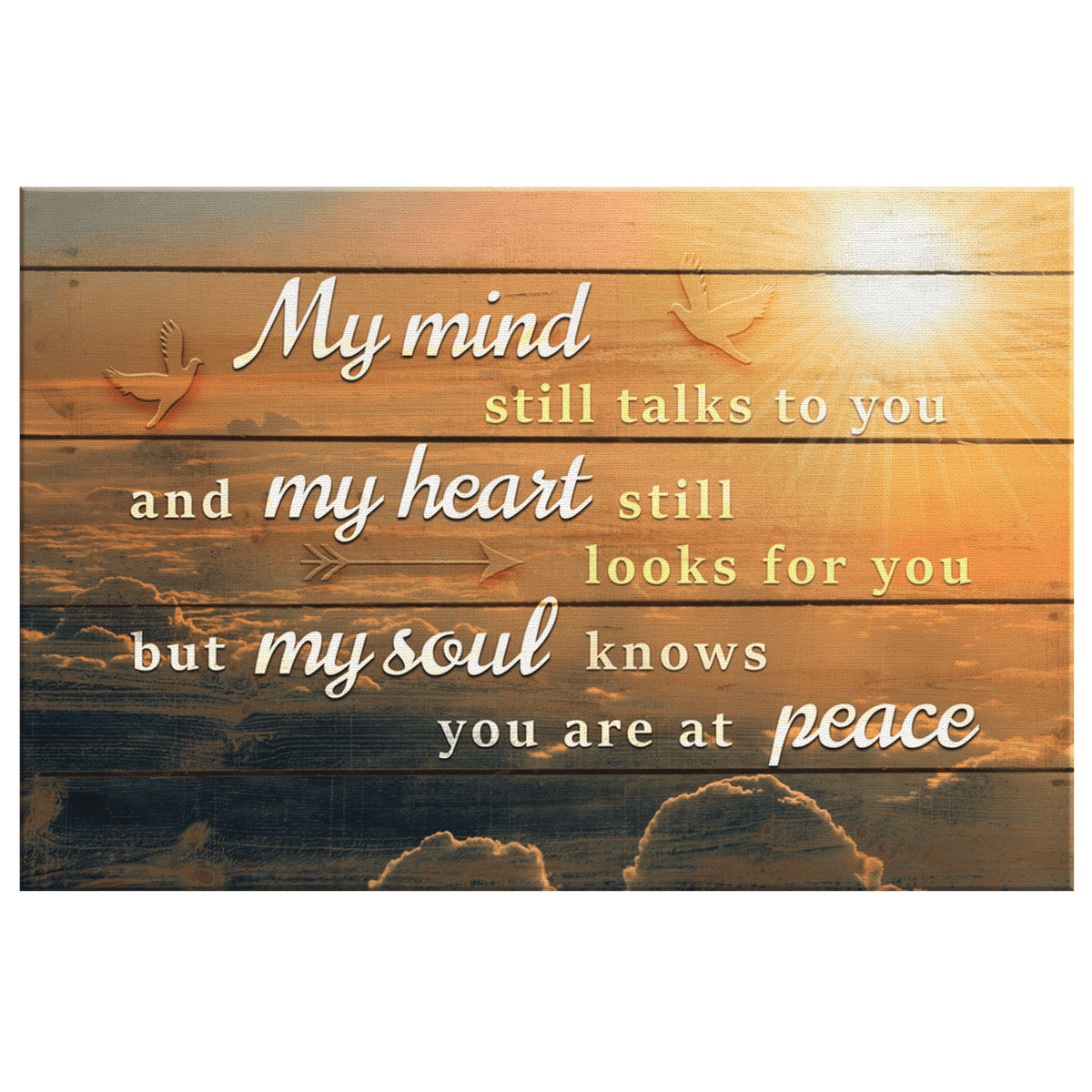 Personalized My Soul Knows You Are At Peace Memorial Premium Canvas