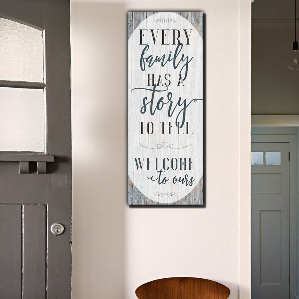 Every Family Has A Story To Tell Premium Panoramic Canvas