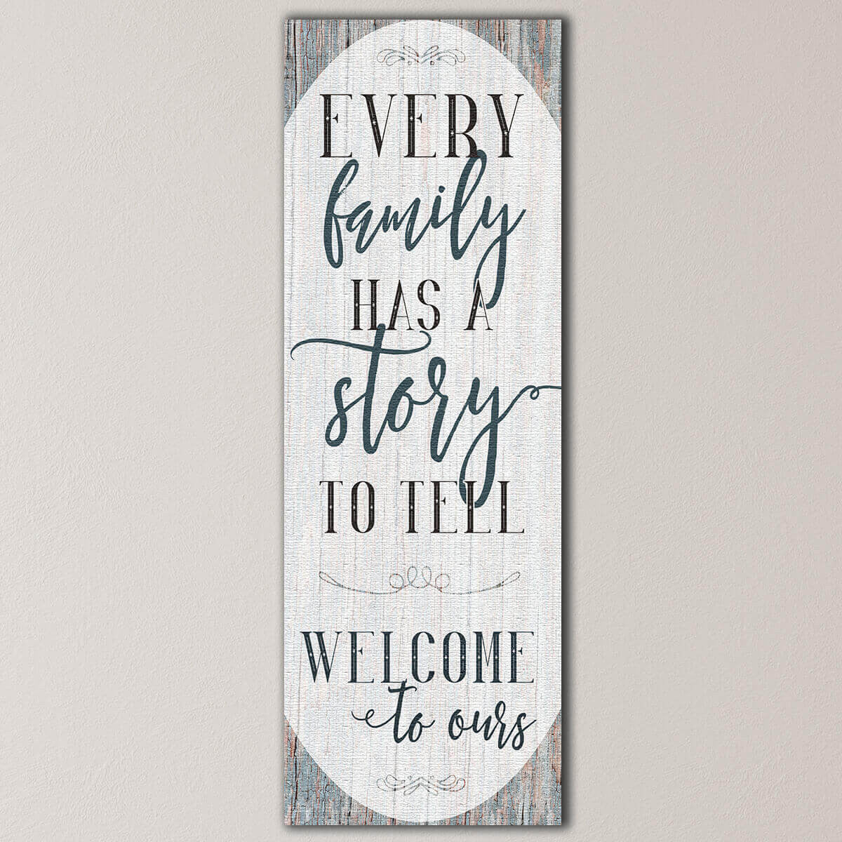 Every Family Has A Story To Tell Premium Panoramic Canvas