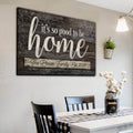 Personalized So Good To Be Home Premium Rustic Canvas