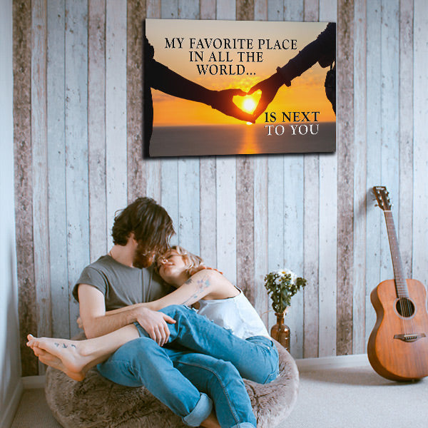 Next To You Sunset Premium Canvas