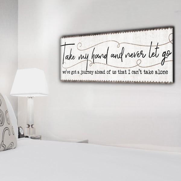 Take My Hand And Never Let Go Premium Panoramic Canvas