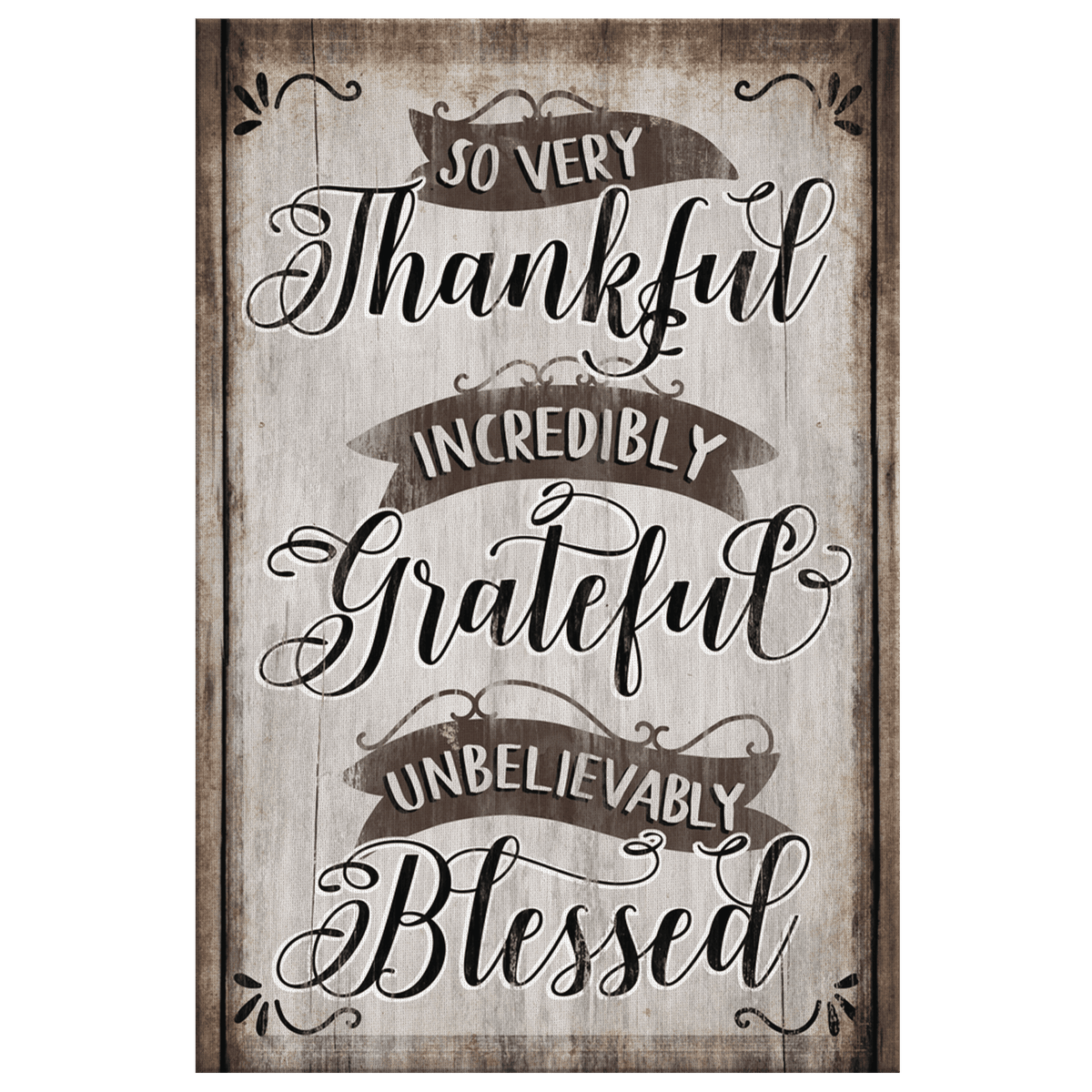 So Very Thankful, Grateful, Blessed Premium Canvas