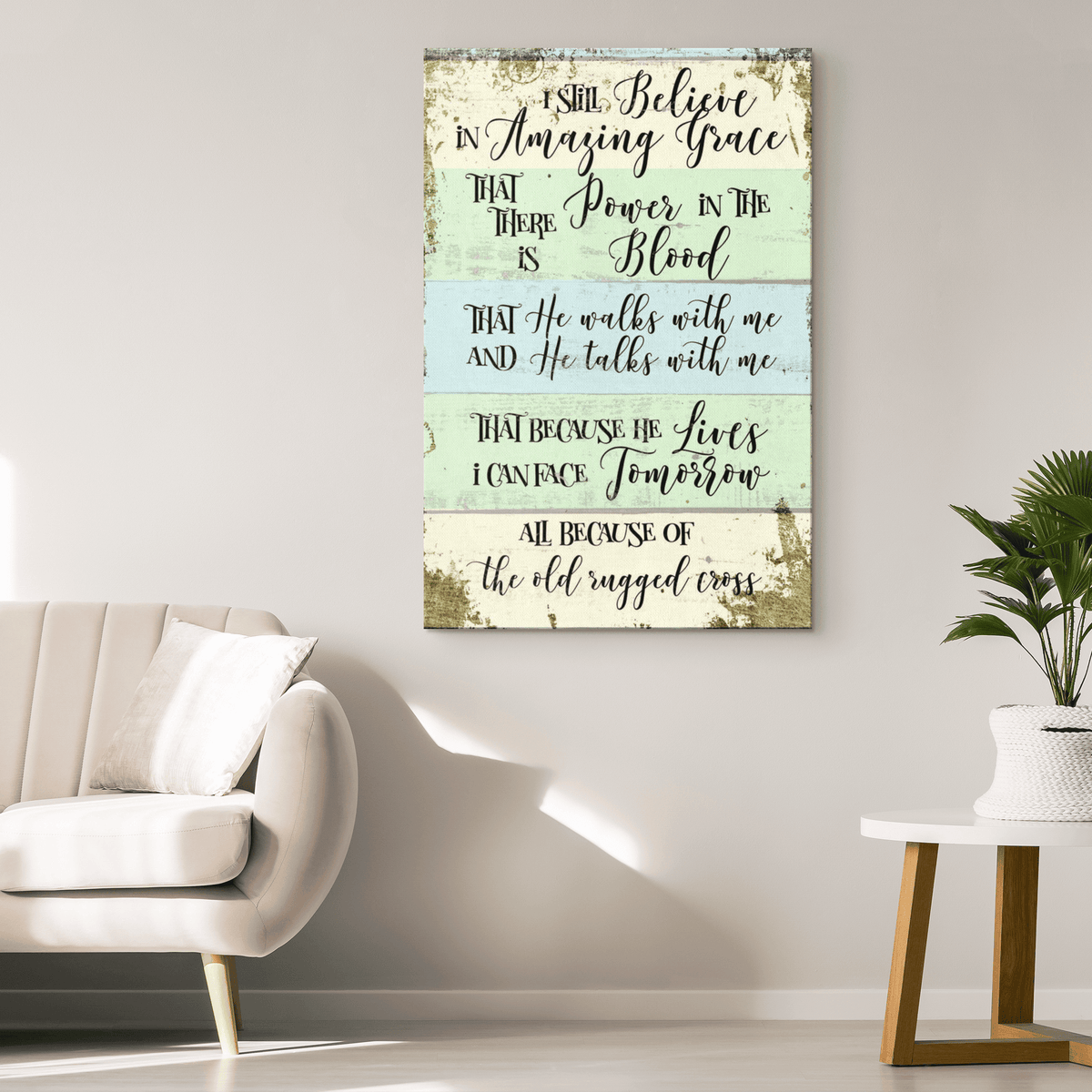 Amazing Grace - Old Rugged Cross Premium Canvas