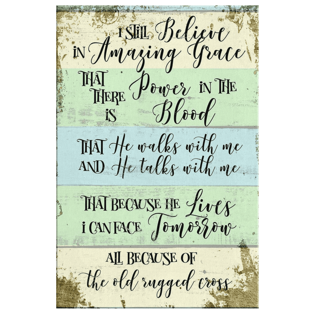 Amazing Grace - Old Rugged Cross Premium Canvas
