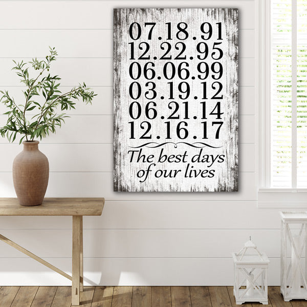 Personalized The Best Days Of Our Lives Premium Canvas