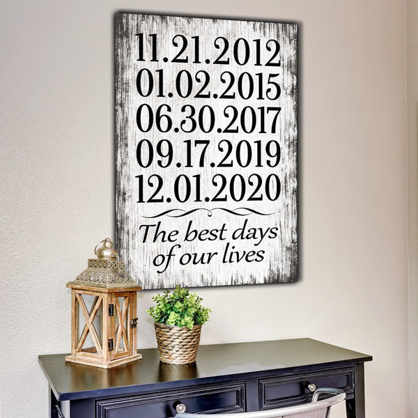 Personalized The Best Days Of Our Lives Premium Canvas