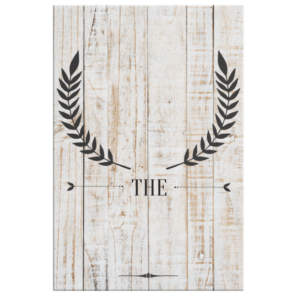 Personalized Family Initial and Name Premium Canvas