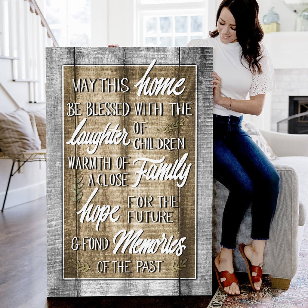 May This Home Be Blessed.. Premium Canvas
