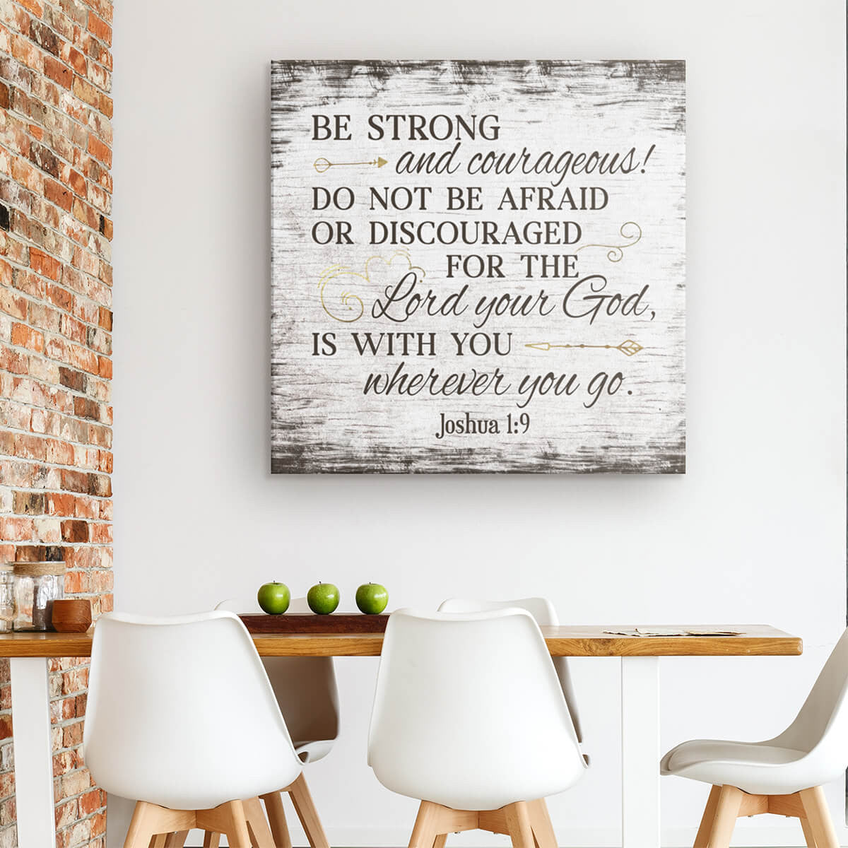 Be Strong And Courageous Joshua 1:9 Premium Canvas