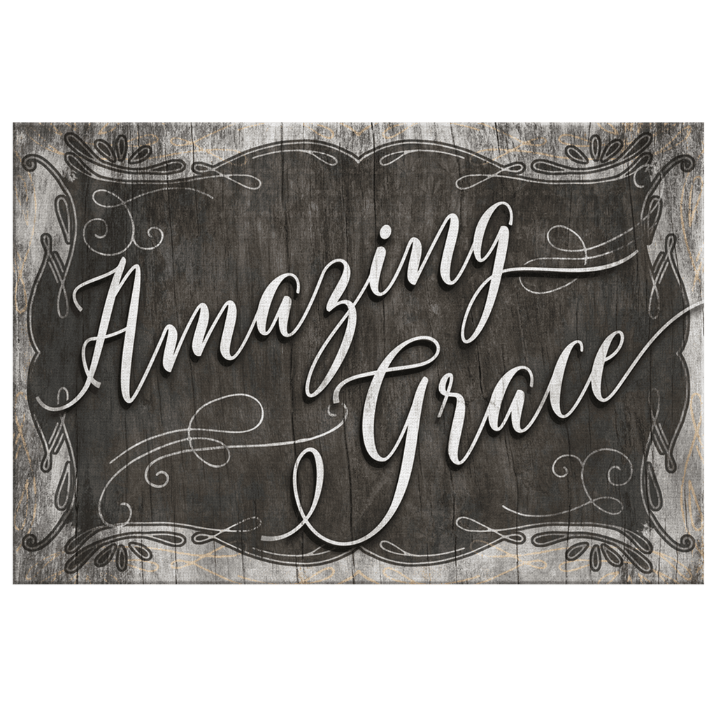 Amazing Grace Premium Rustic Canvas