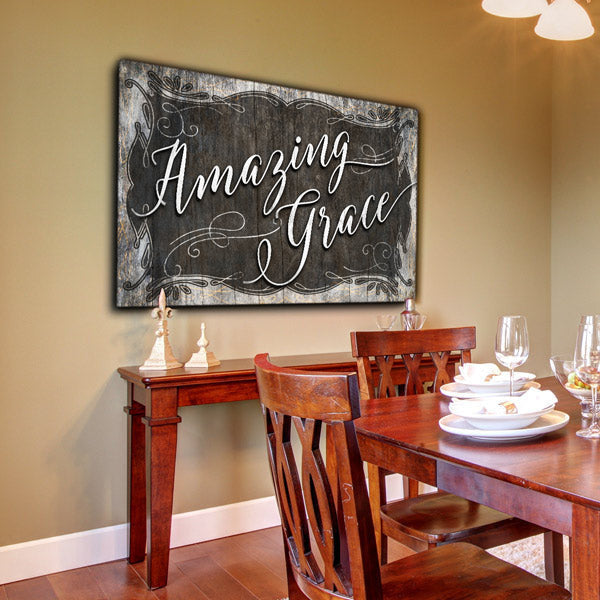 Amazing Grace Premium Rustic Canvas