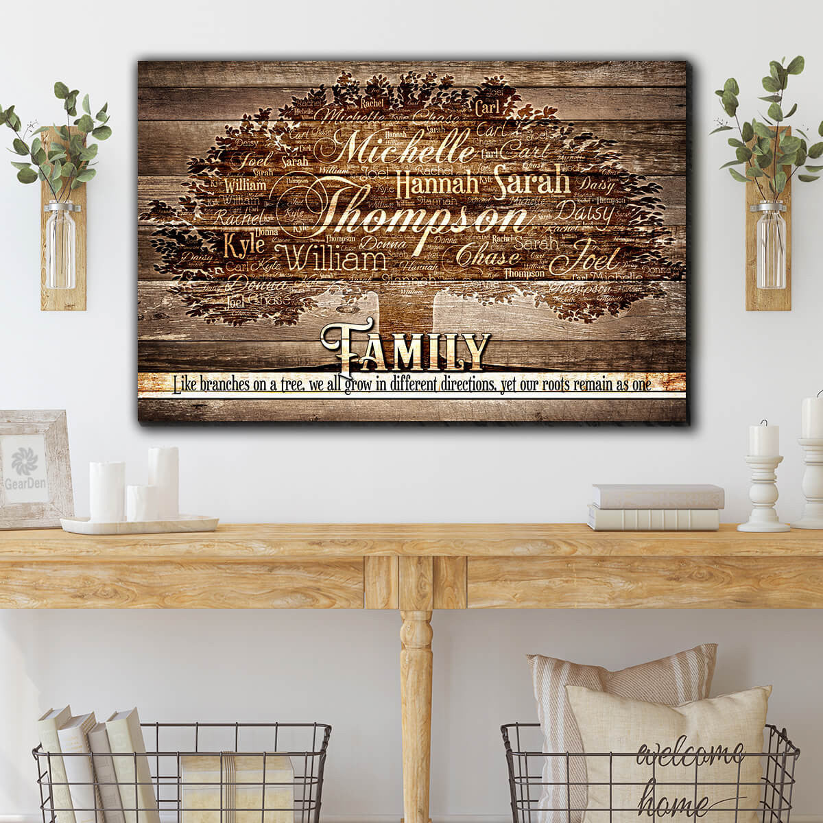 Personalized Family - Like Branches On A Tree... Premium Canvas