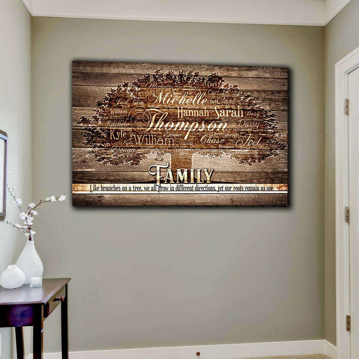 Personalized Family - Like Branches On A Tree... Premium Canvas