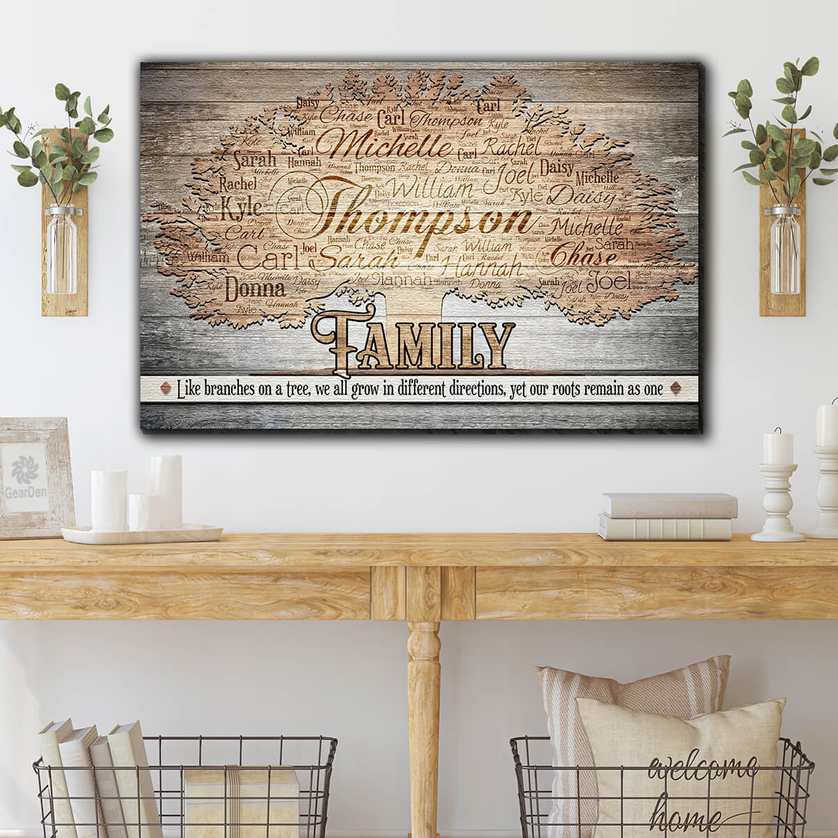 Personalized Family - Like Branches On A Tree... Premium Canvas