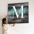 Personalized Family Name Color-Choice Premium Canvas