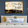 Our Love Story Is My Favorite Premium Rustic Canvas