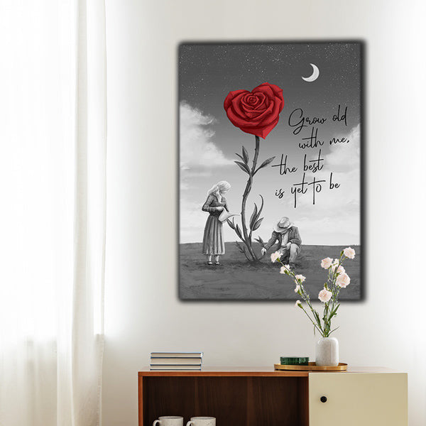 Grow Old With Me, The Best Is Yet To Be Premium Canvas