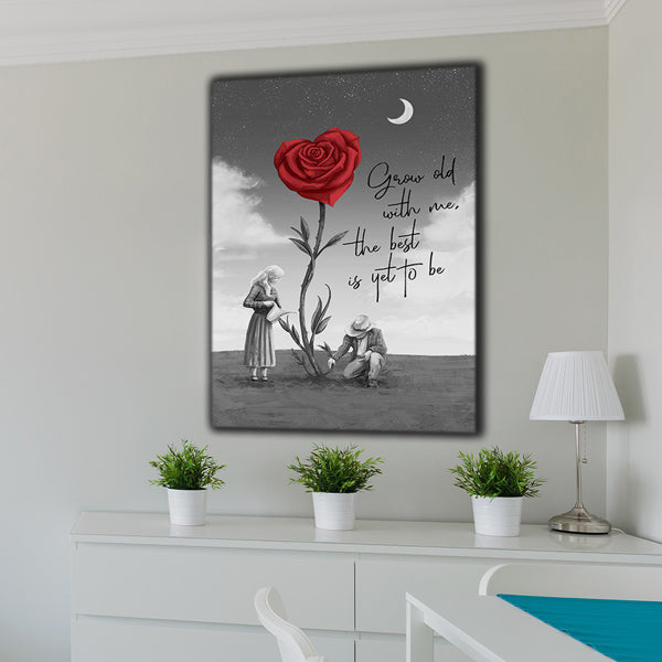 Grow Old With Me, The Best Is Yet To Be Premium Canvas
