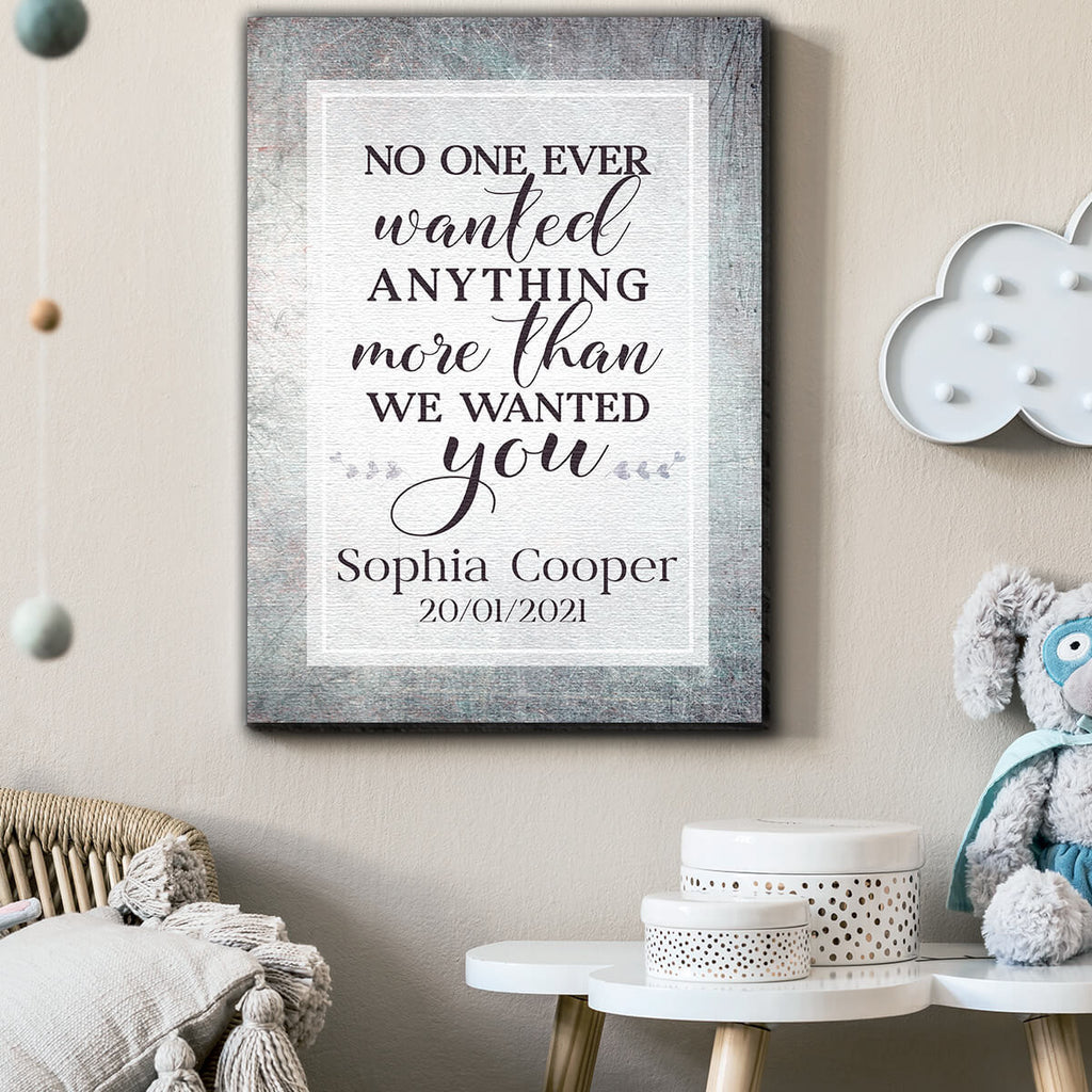 Personalized ..More Than We Wanted You Kids Premium Canvas