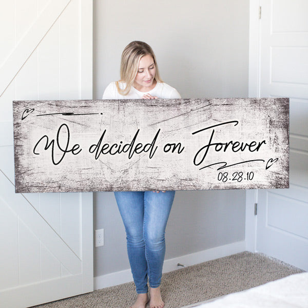 Personalized We Decided On Forever Premium Panoramic Canvas