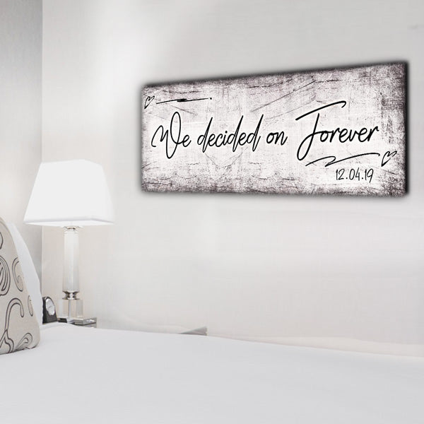 Personalized We Decided On Forever Premium Panoramic Canvas