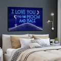 I Love You To The Moon And Back Premium Canvas