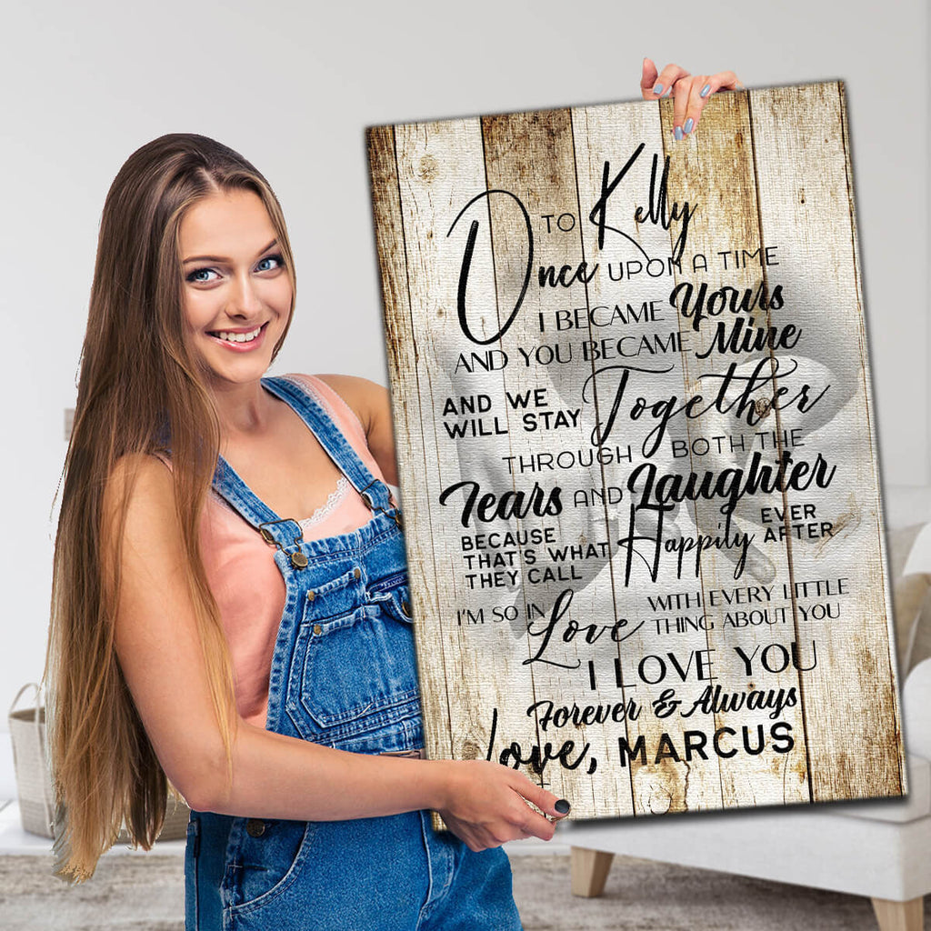 Personalized To My Wife - Once Upon A Time.. Premium Canvas