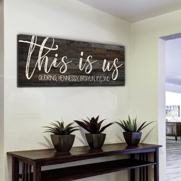 Personalized This Is Us Premium Panoramic Canvas