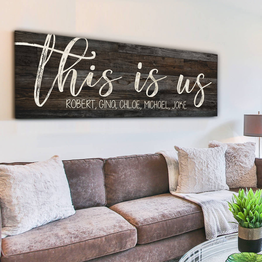 Personalized This Is Us Premium Panoramic Canvas
