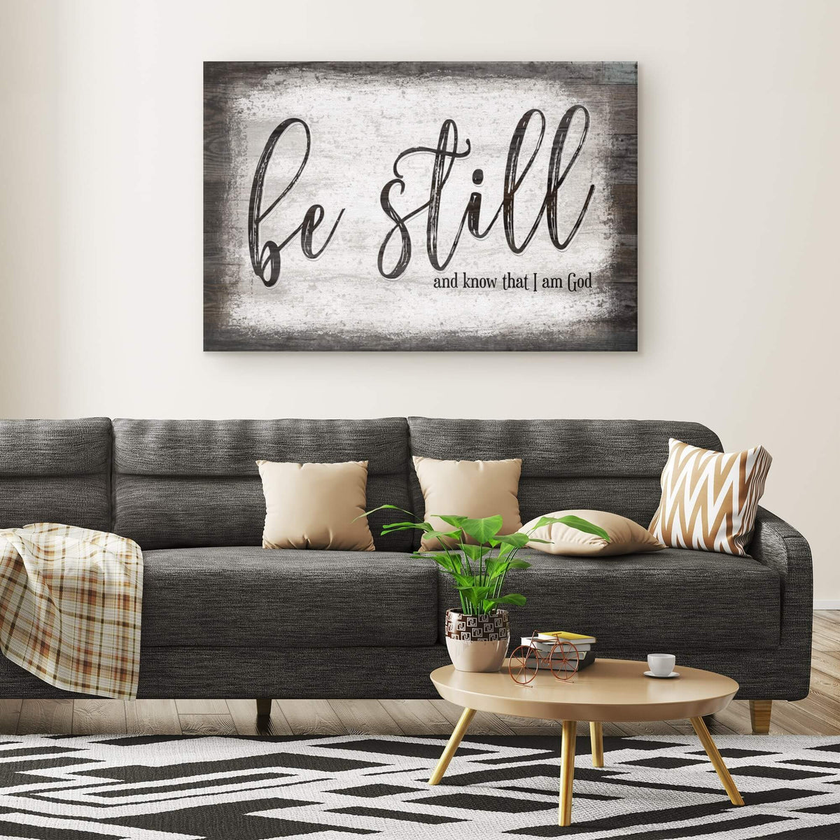 Be Still And Know That I Am God Premium Canvas