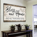 Bless Our Home And All Those Who Enter Premium Canvas
