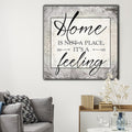 Home Is Not A Place, Its A Feeling Premium Square Canvas
