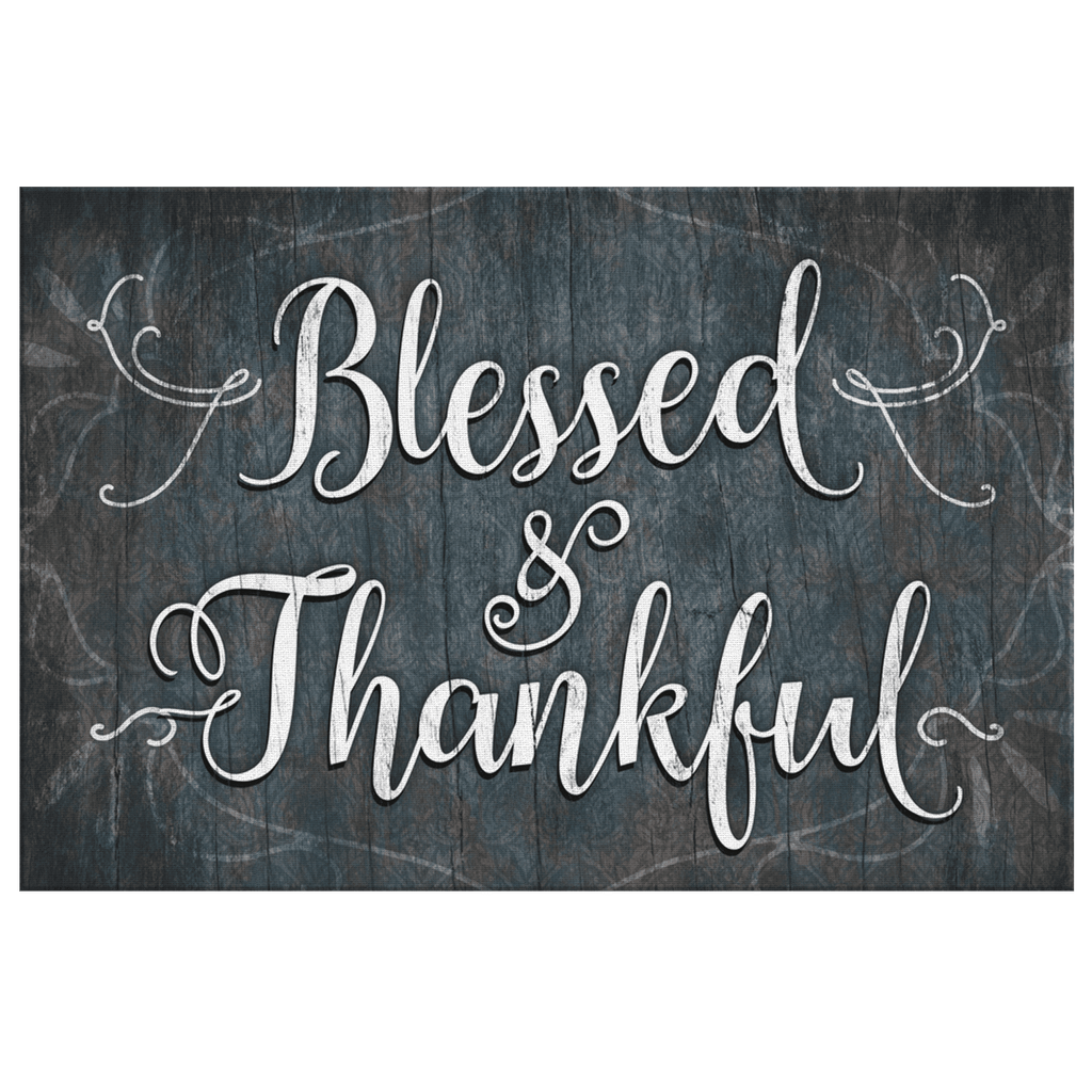 Blessed and Thankful Rustic Premium Canvas