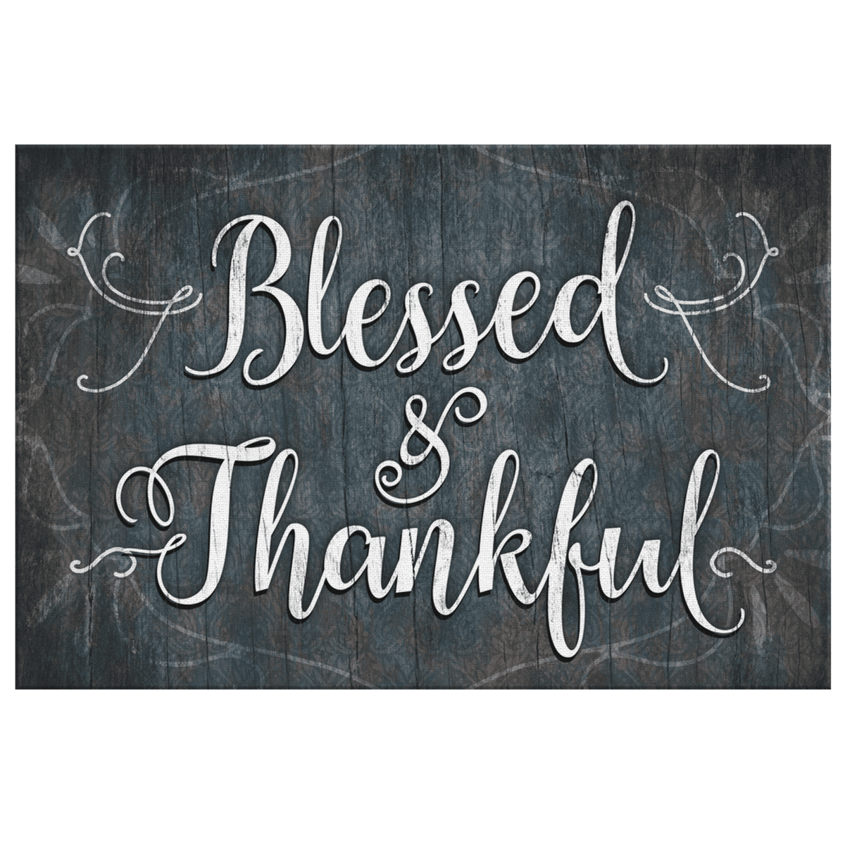 Blessed and Thankful Rustic Premium Canvas