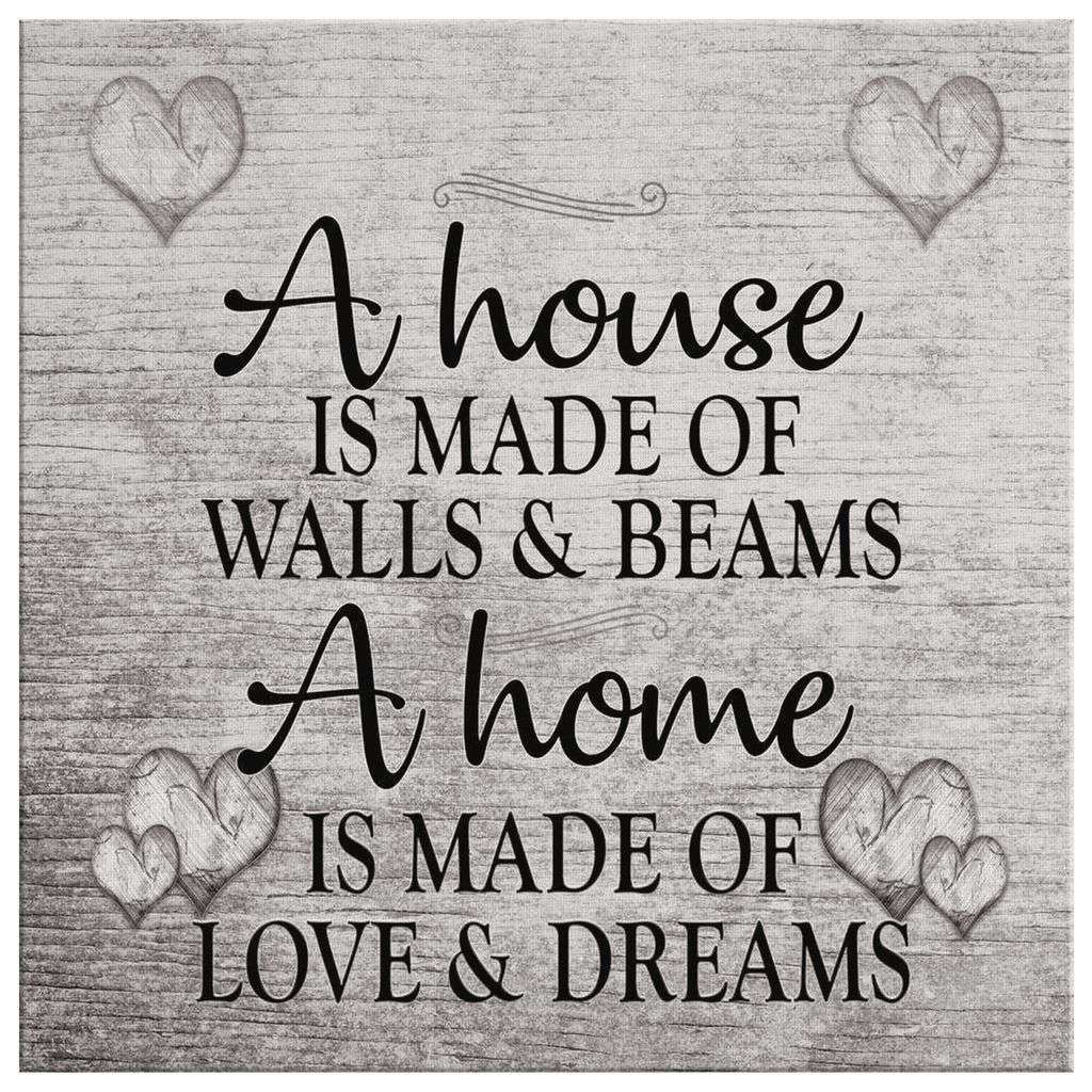 Personalized A Home Is Made of Love.. Premium Canvas
