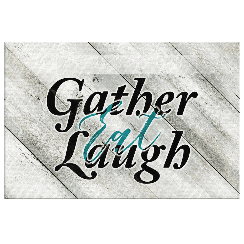 Personalized Gather, Eat, Laugh Premium Canvas