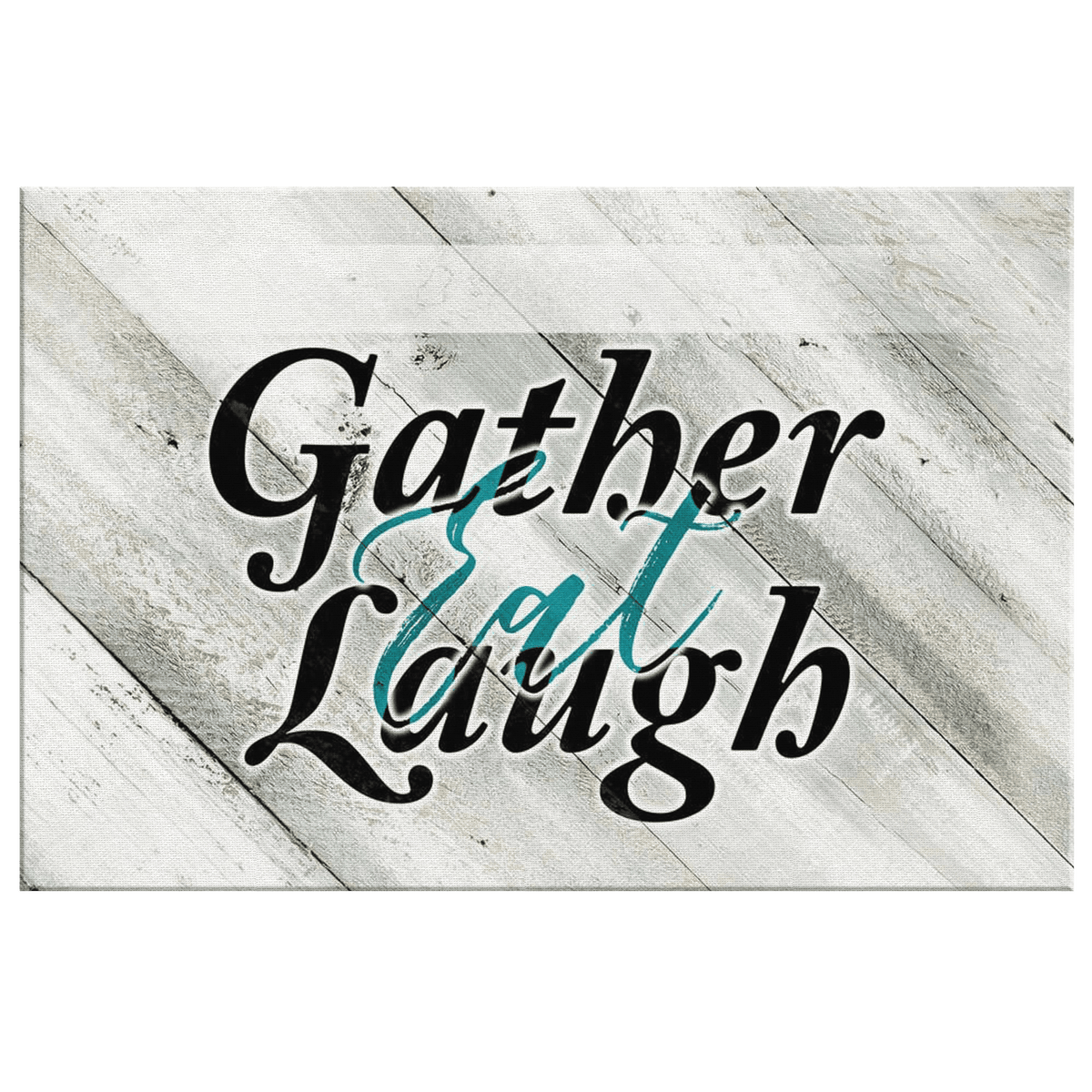 Personalized Gather, Eat, Laugh Premium Canvas