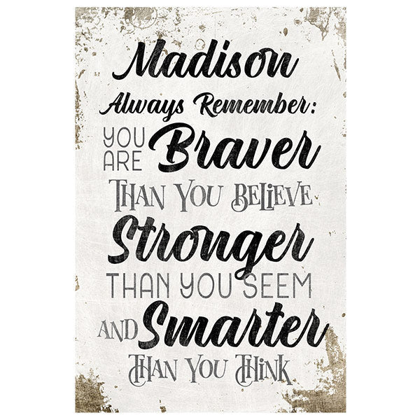 Personalized Always Remember.. Inspirational Premium Canvas