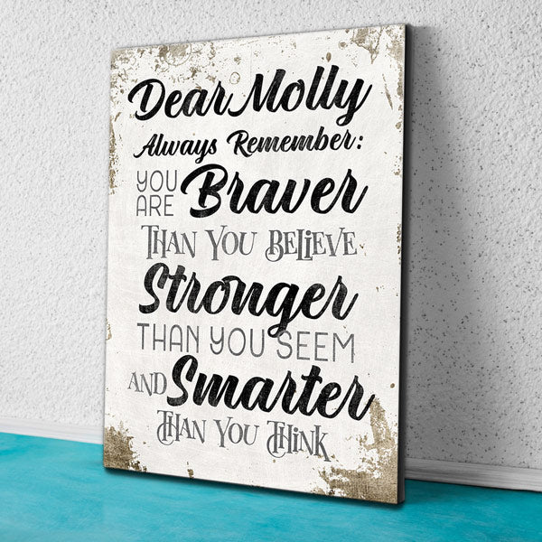 Personalized Always Remember.. Inspirational Premium Canvas