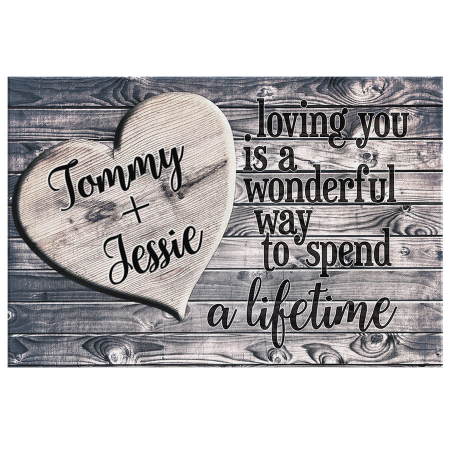 Personalized Loving You - A Wonderful Way To Spend A Lifetime Premium Canvas