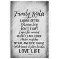 Personalized Family Rules.. Premium Canvas