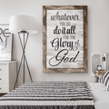 Do It All For The Glory Of God Rustic Wood Canvas Wall Art – Christian Wall Decor