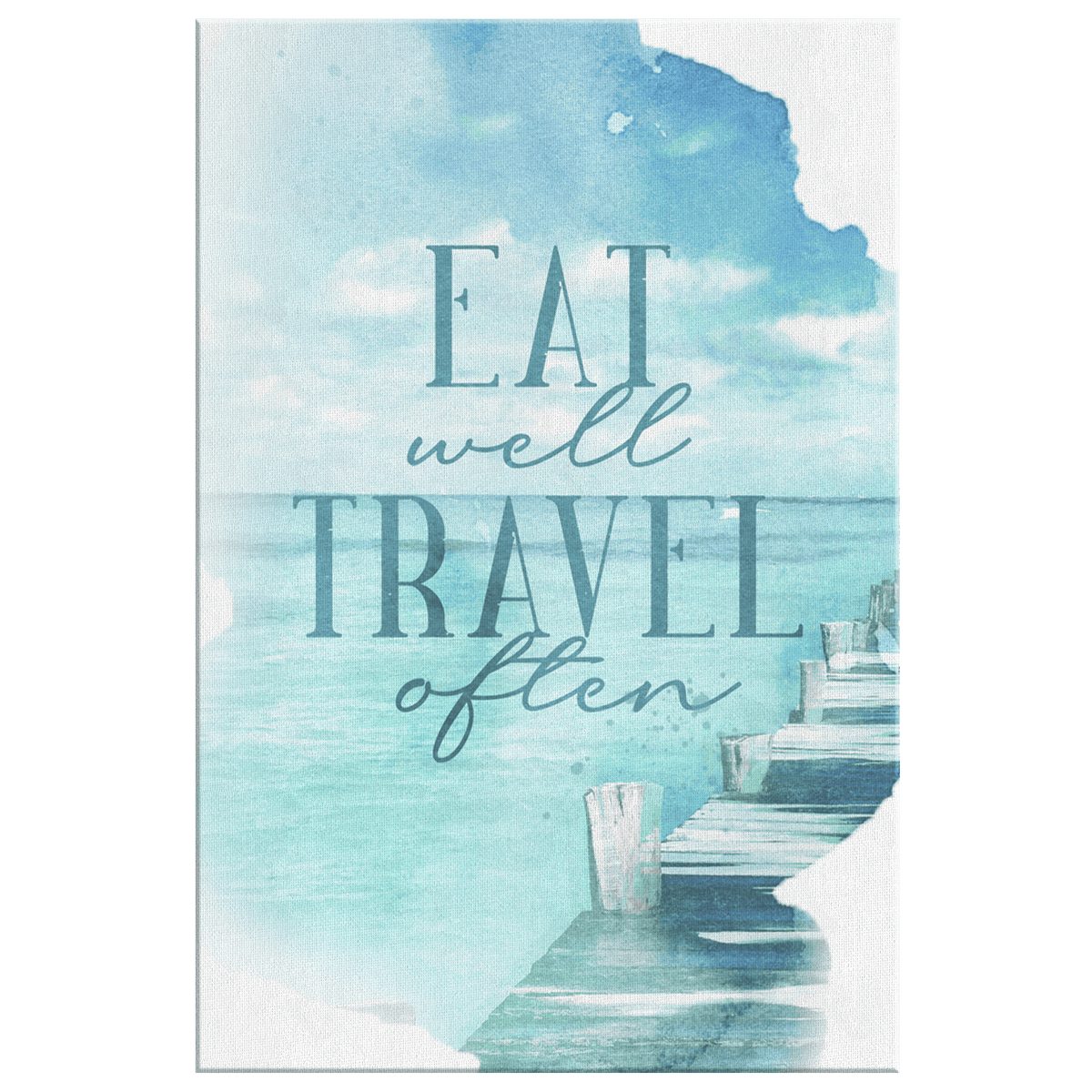 Eat Well, Travel Often Premium Canvas
