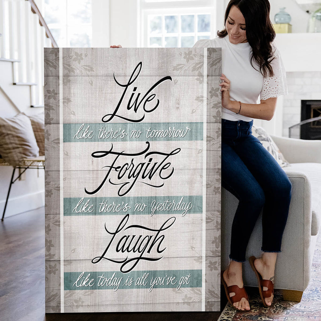 Live. Forgive. Laugh. Premium Canvas