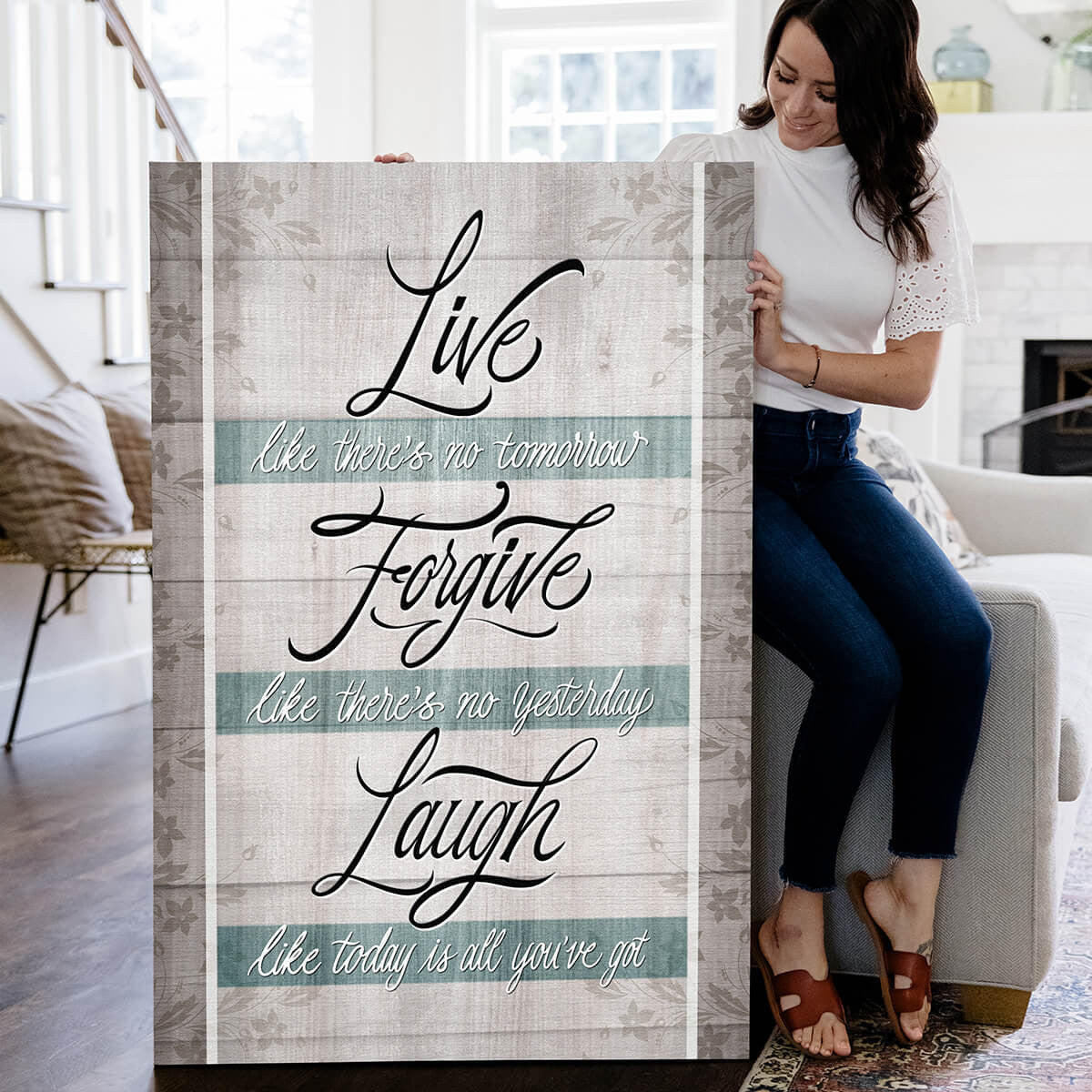 Live. Forgive. Laugh. Premium Canvas