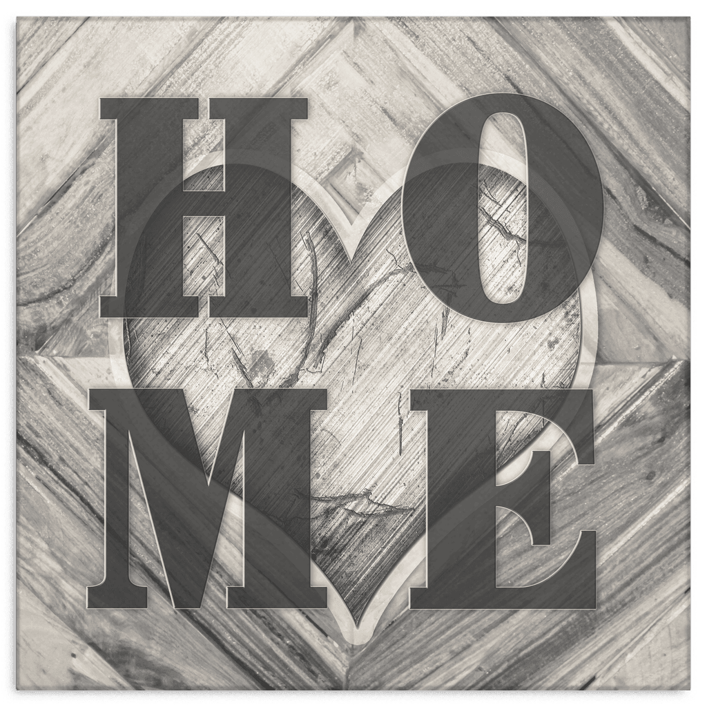 HOME Heart Design Premium Square Canvas
